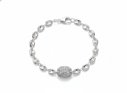 Pulsera Silver CZ Chain