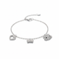 Pulsera Silver Kitty with CZ Heart