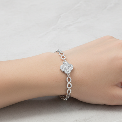 Pulsera Silver Lucky Clover Link