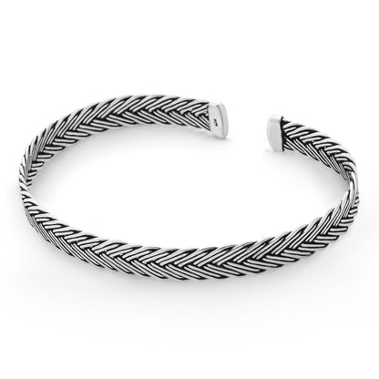 Pulsera Silver Twisted Cuff